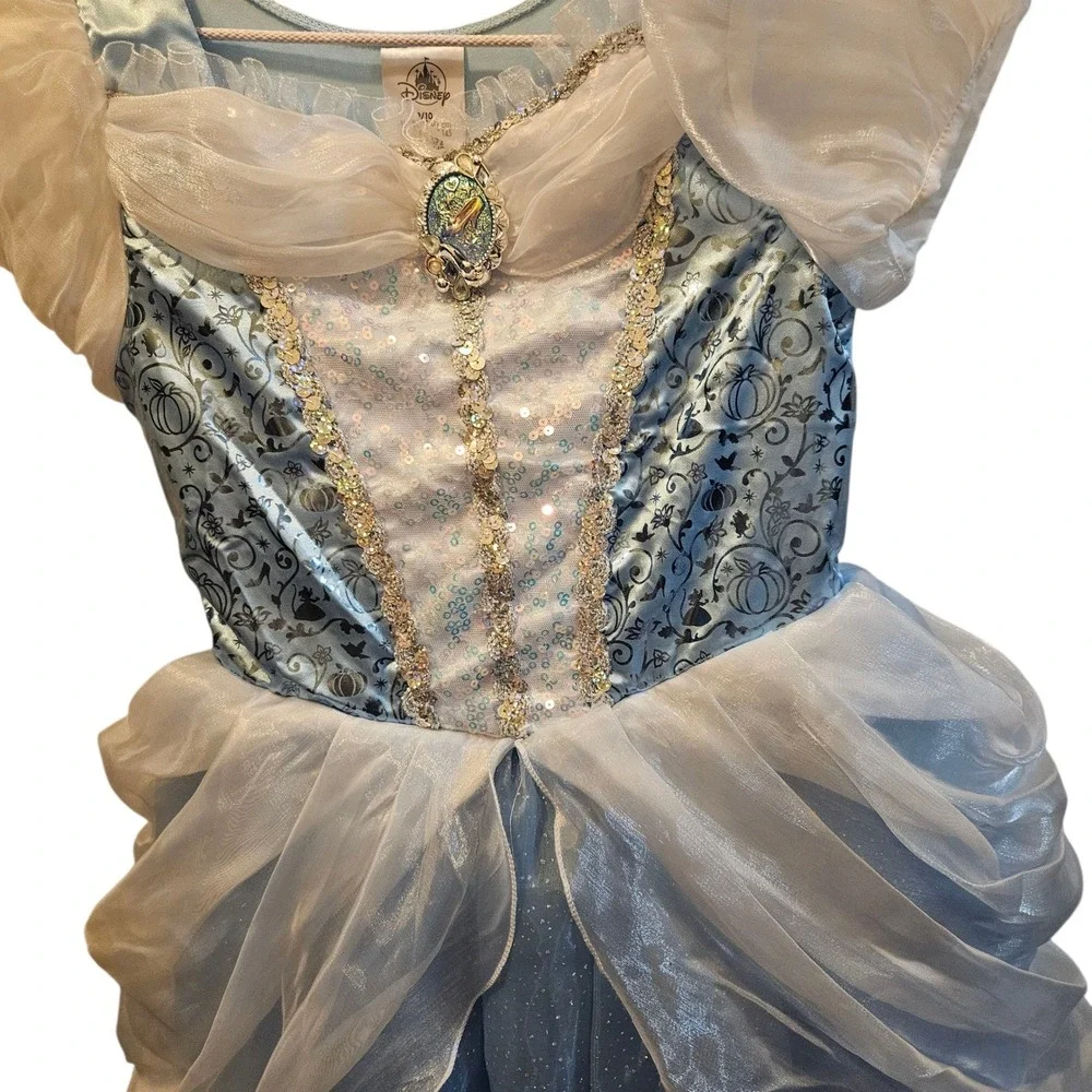 Disney Cinderella Costume Dress Up Gown Princess Character Outfit Halloween 9/10